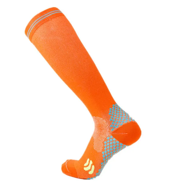 Orange Compression Blood Circulation Promotion Slimming Socks for Men