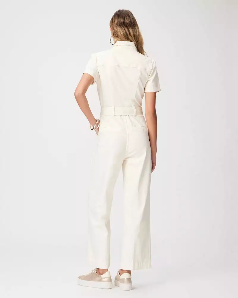 PAIGE Anessa Puff Sleeve Jumpsuit - Quartz Sand