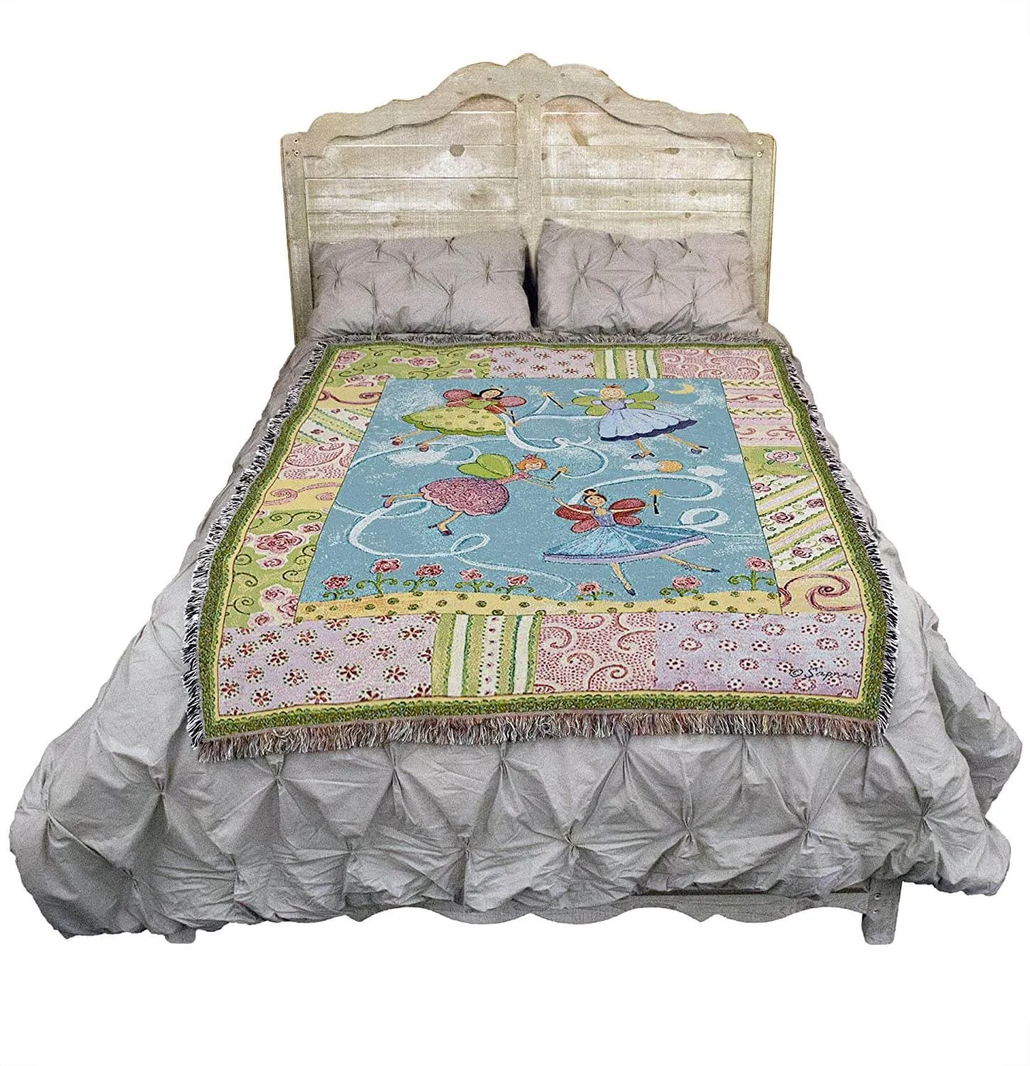 Patchwork Fairies Tapestry Blanket