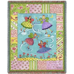 Patchwork Fairies Tapestry Blanket