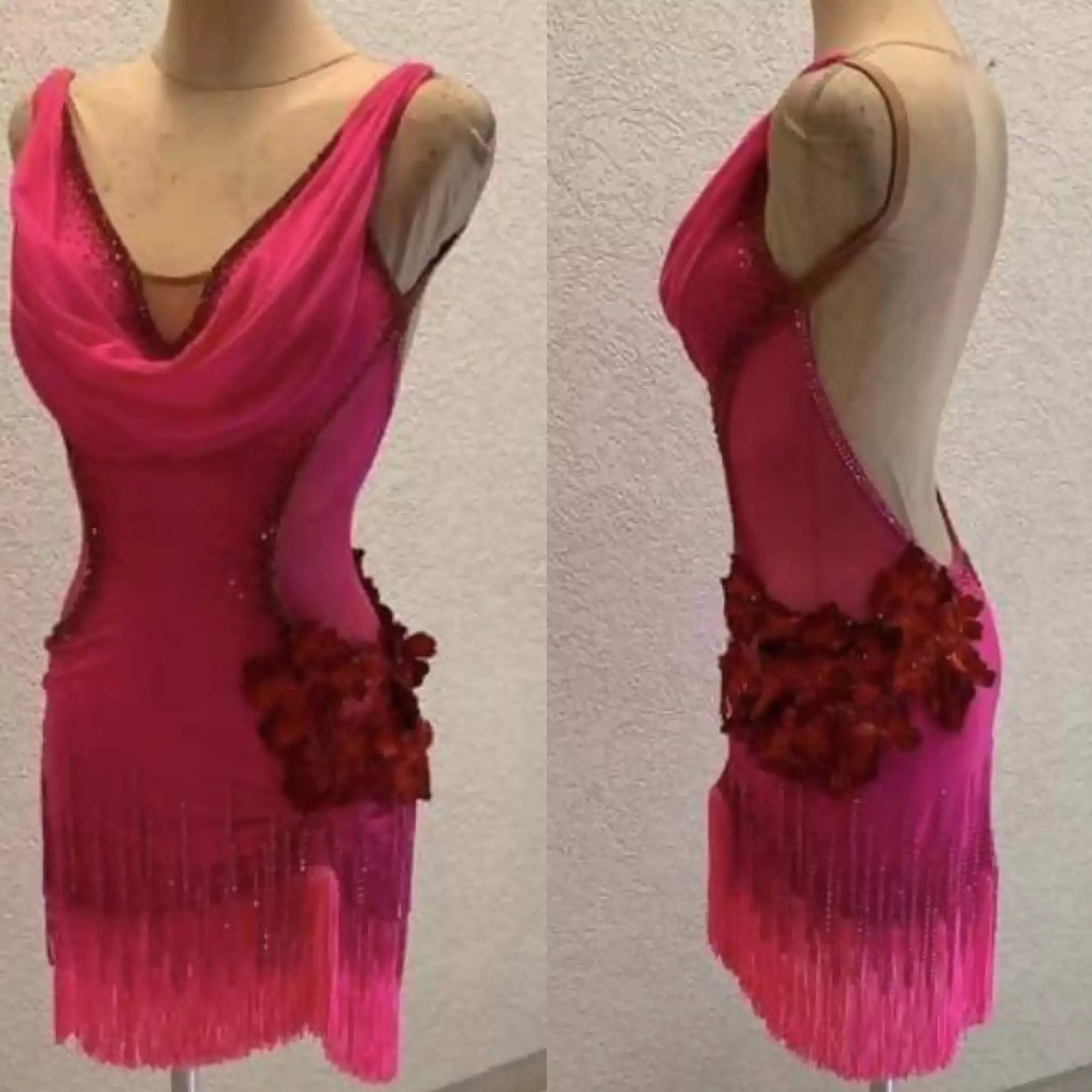 Rose Quartz Rhythm Pink Latin Dress