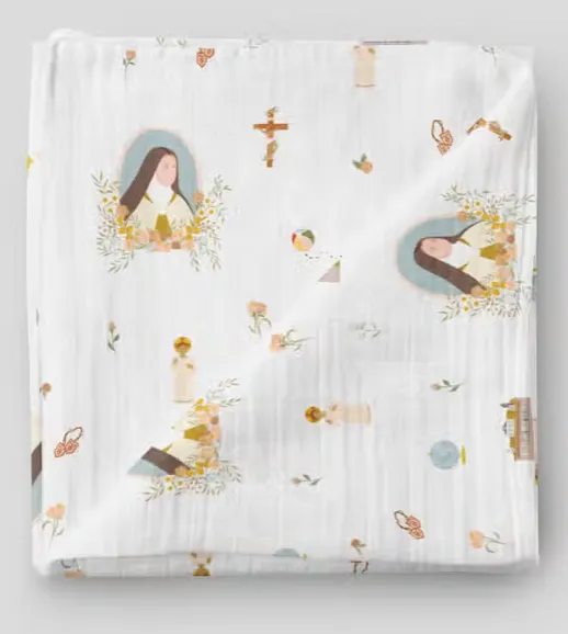 Saint Therese of Lisieux Swaddle Blanket