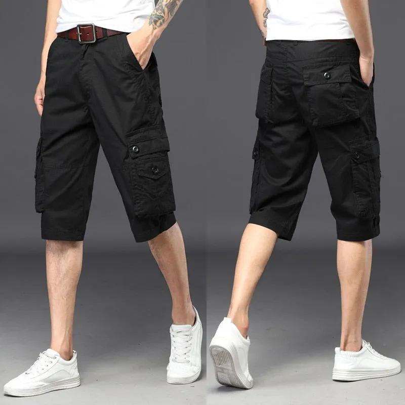 Summer Casual Style Knee Length Baggy Cargo Trousers for Men