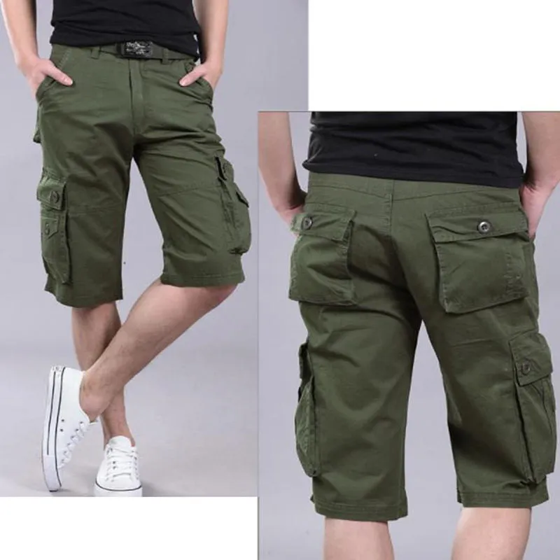 Summer Casual Style Knee Length Baggy Cargo Trousers for Men