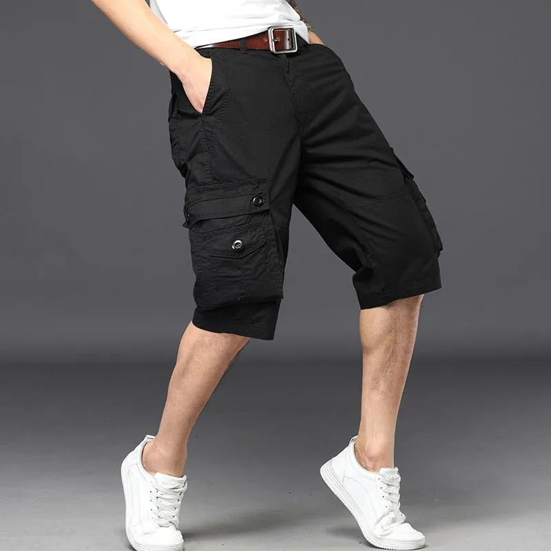 Summer Casual Style Knee Length Baggy Cargo Trousers for Men