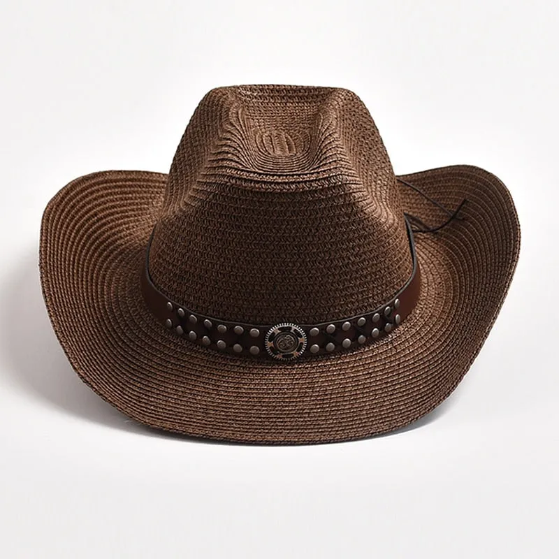 Summer Wide Brim Foldable Rope Outdoor Western Cowboy Hat for Men