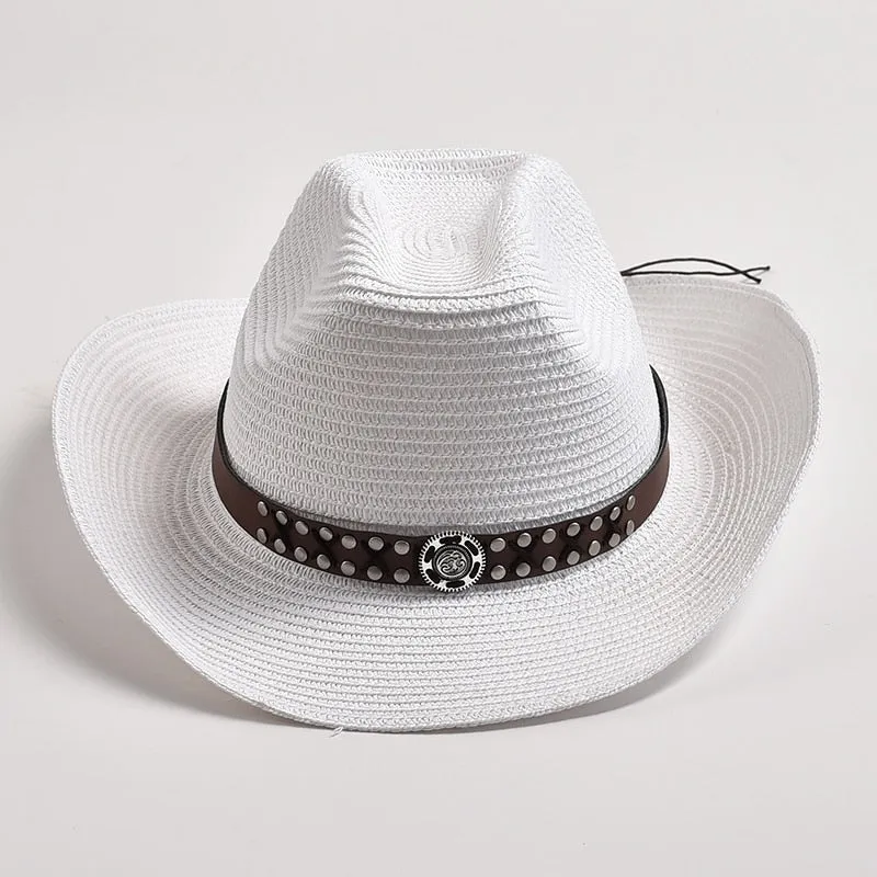 Summer Wide Brim Foldable Rope Outdoor Western Cowboy Hat for Men