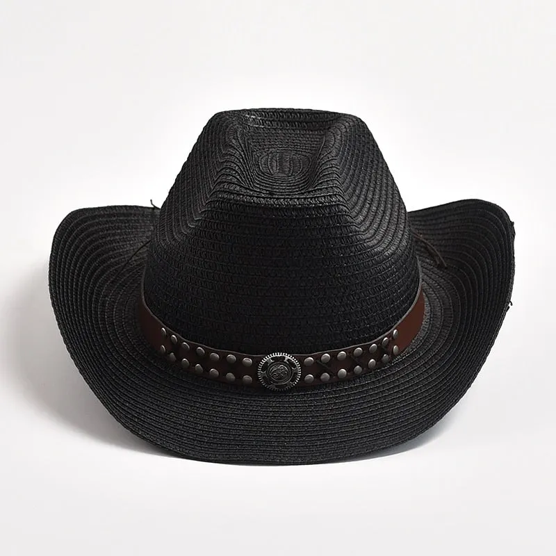 Summer Wide Brim Foldable Rope Outdoor Western Cowboy Hat for Men