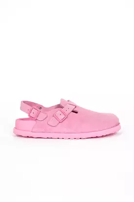 Tokio Suede Clog Azalea