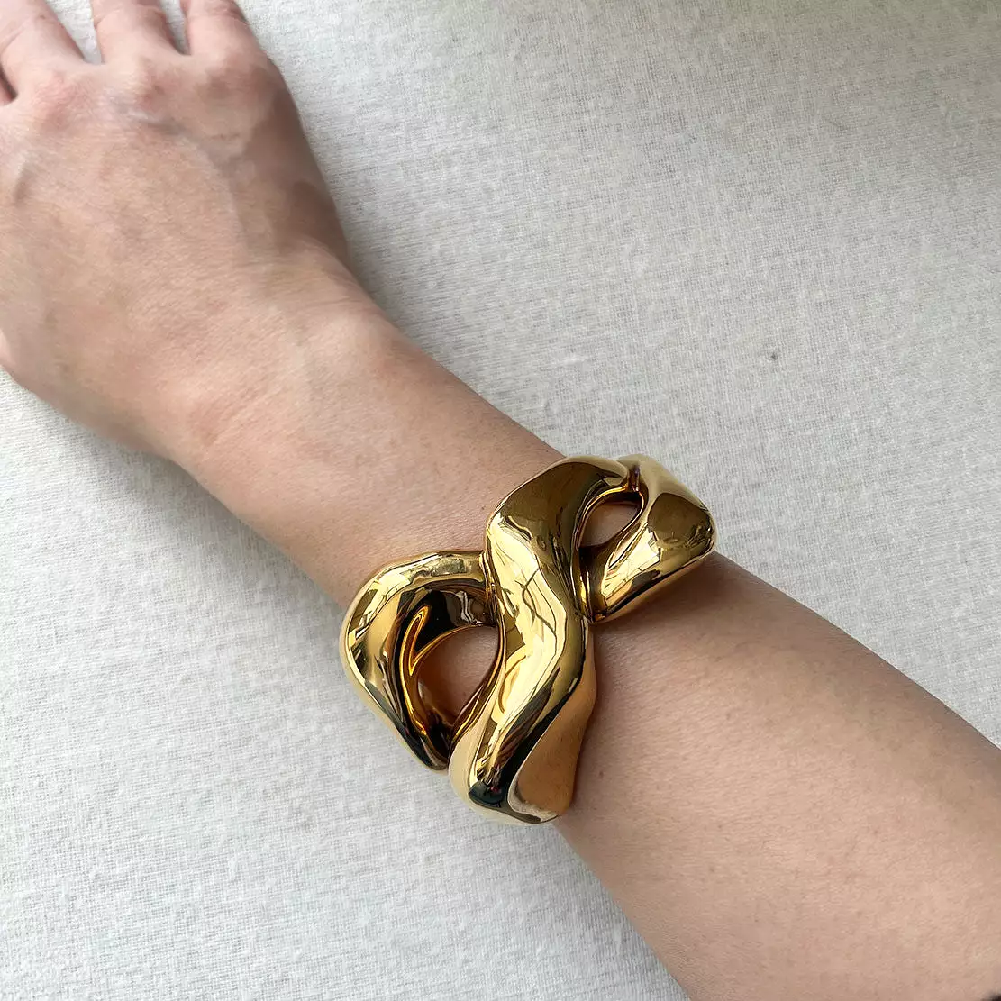 Twisted Cuff, Gold