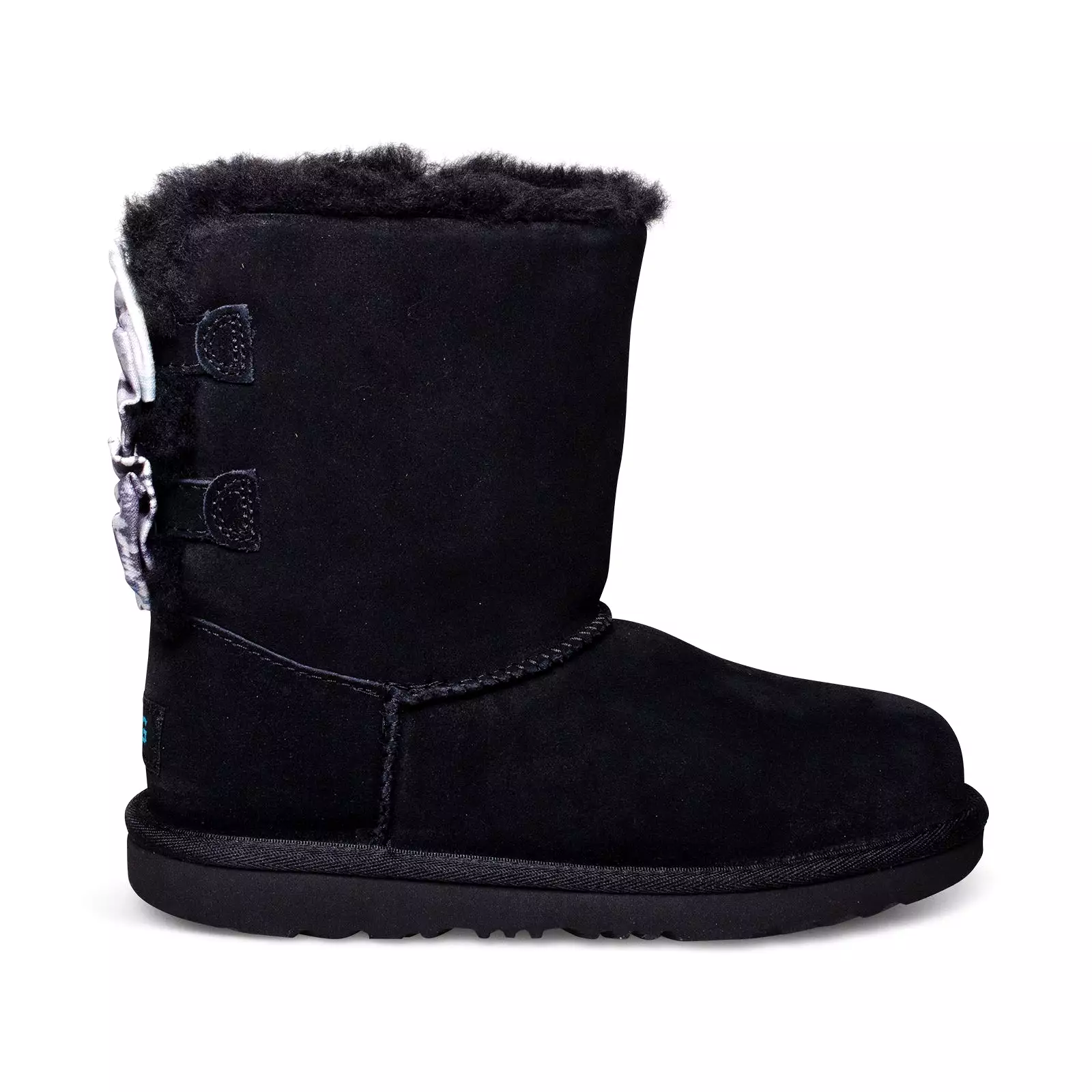 UGG Bailey Bow II Tie Dye Black Boots - Youth