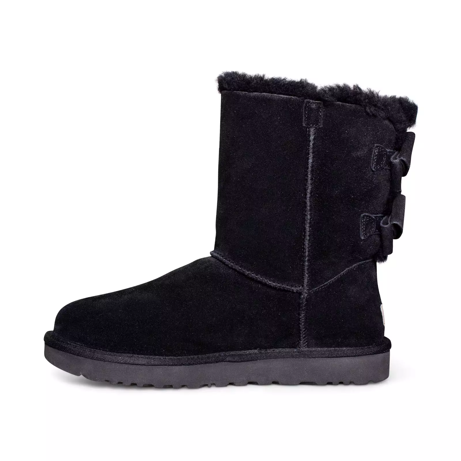 UGG Bailey Suede Bow Black Boots - Women's