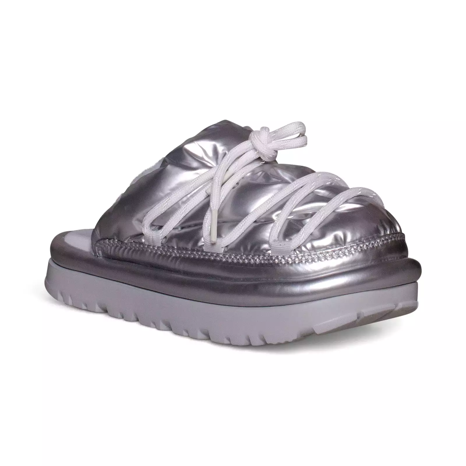 UGG Hi Shine Spaceslider Slide Silver Slippers - Women's