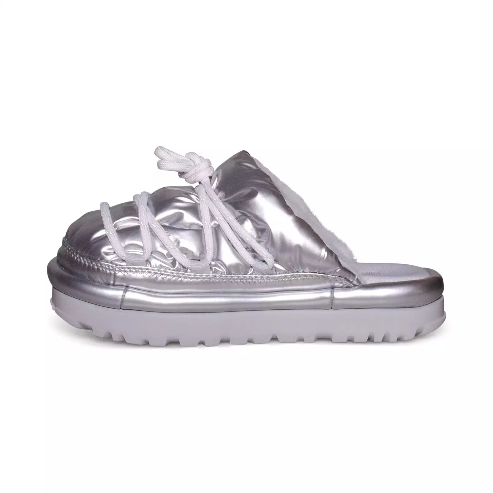 UGG Hi Shine Spaceslider Slide Silver Slippers - Women's