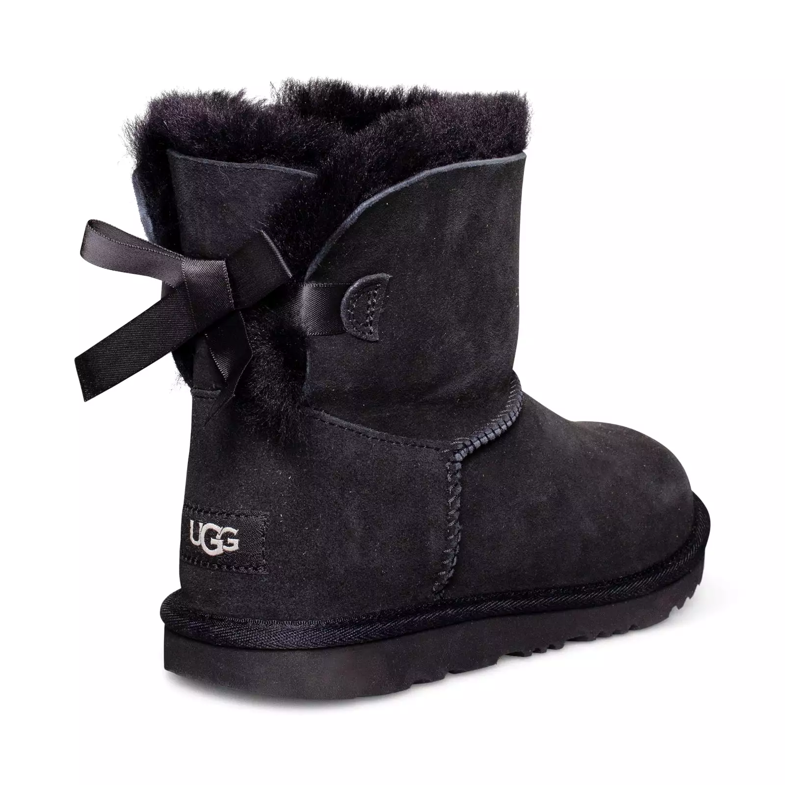 UGG Mini Bailey Bow II Black Boots - Youth