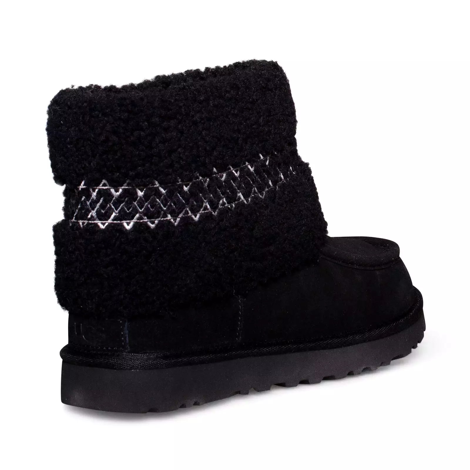 UGG Mini UGG Braid Black Boots - Women's