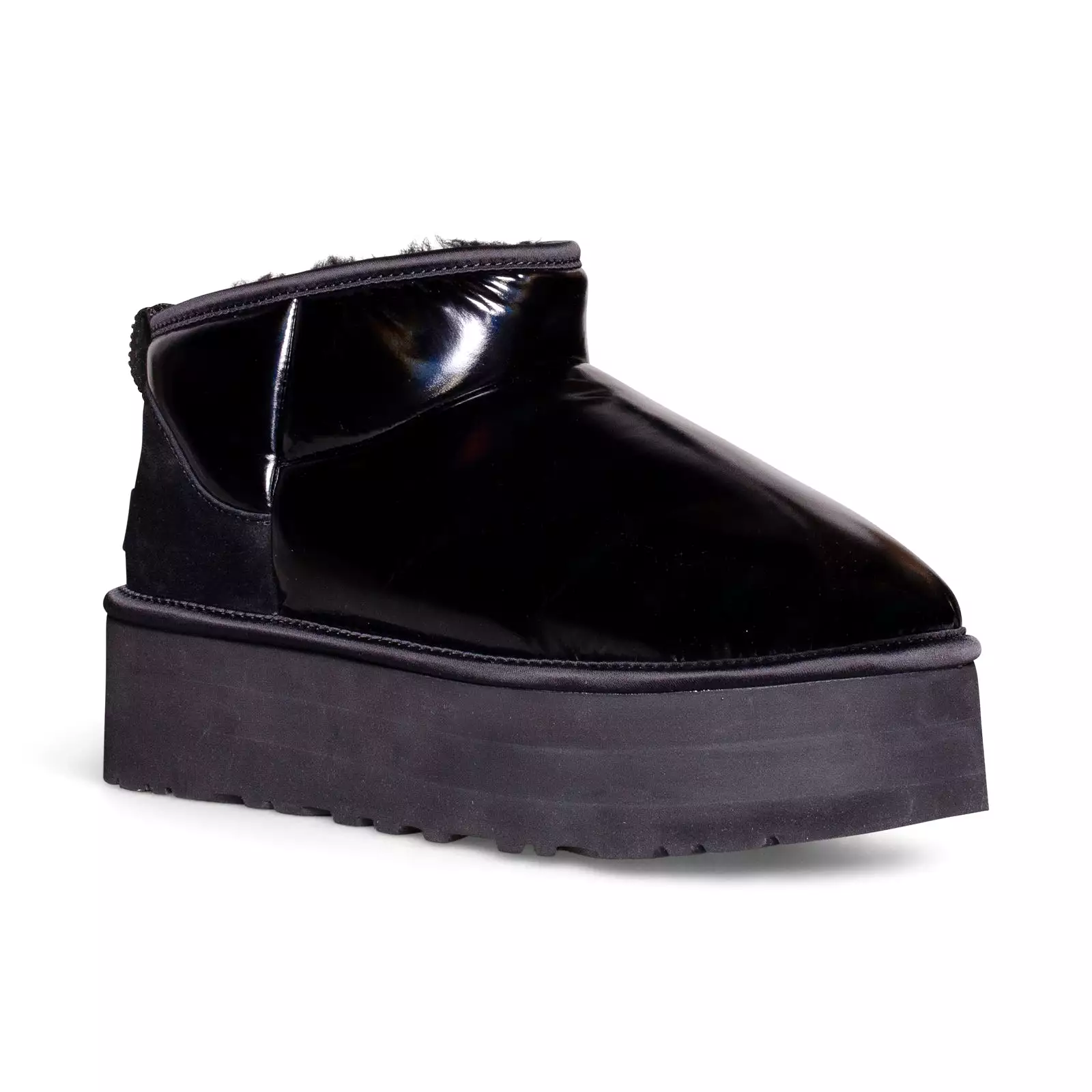 UGG Ultra Mini Platform Hi Shine Black Boots - Women's