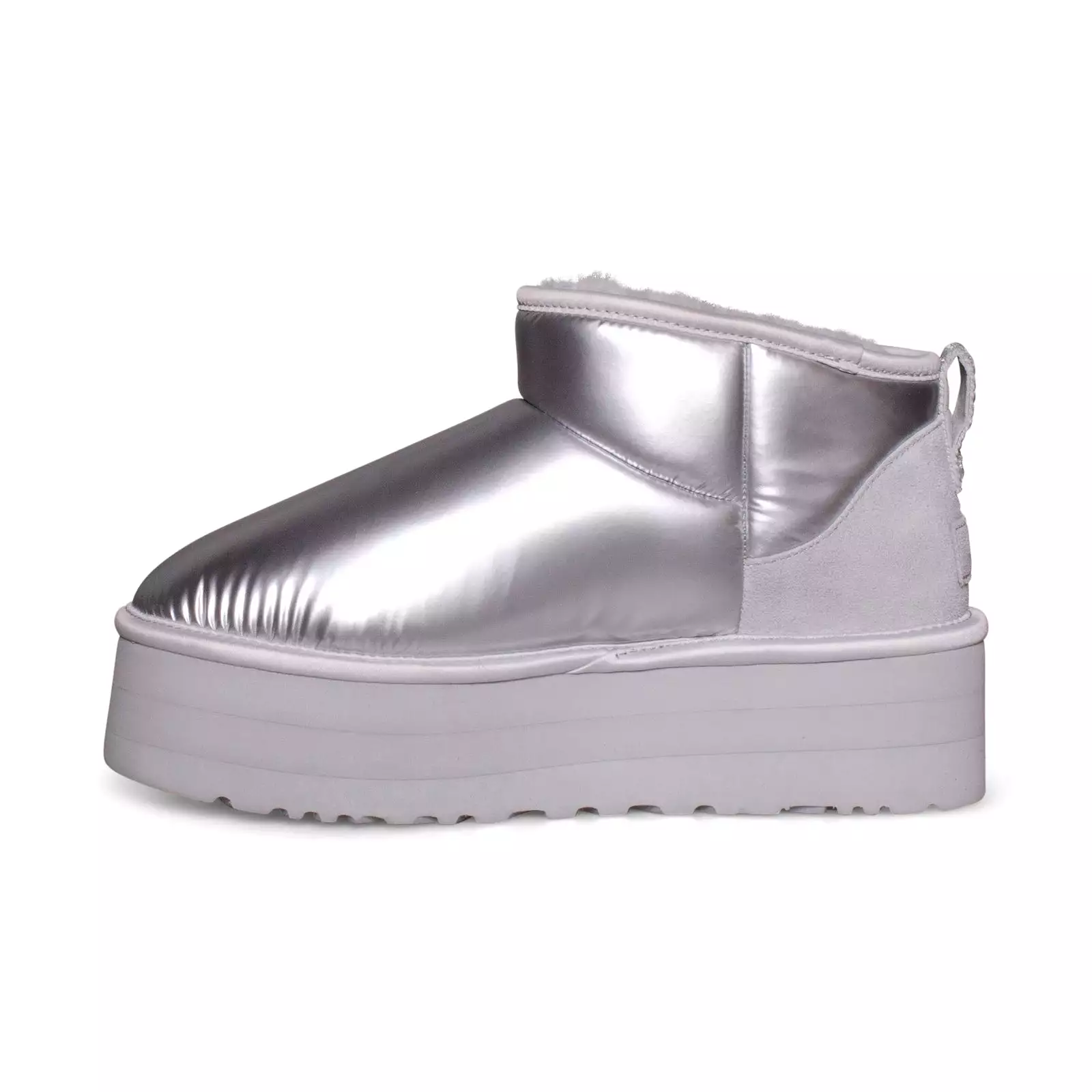 UGG Ultra Mini Platform Hi Shine Silver Boots - Women's