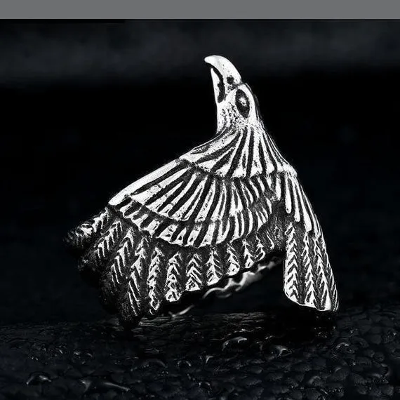 Unique High Quality Stainless Steel Eagle Biker Fashion Ring for Men