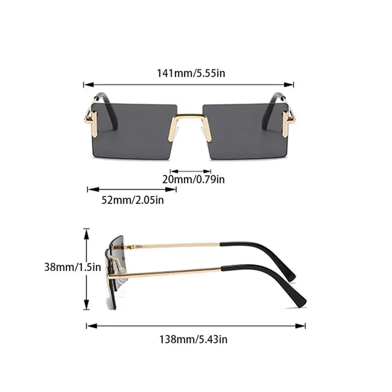 Vintage Rectangle Shape Anti-reflective Sunglasses for Men and Women