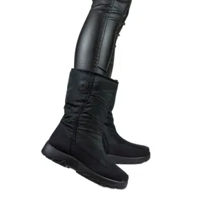 Warm high comfort boots, winter snow boots black