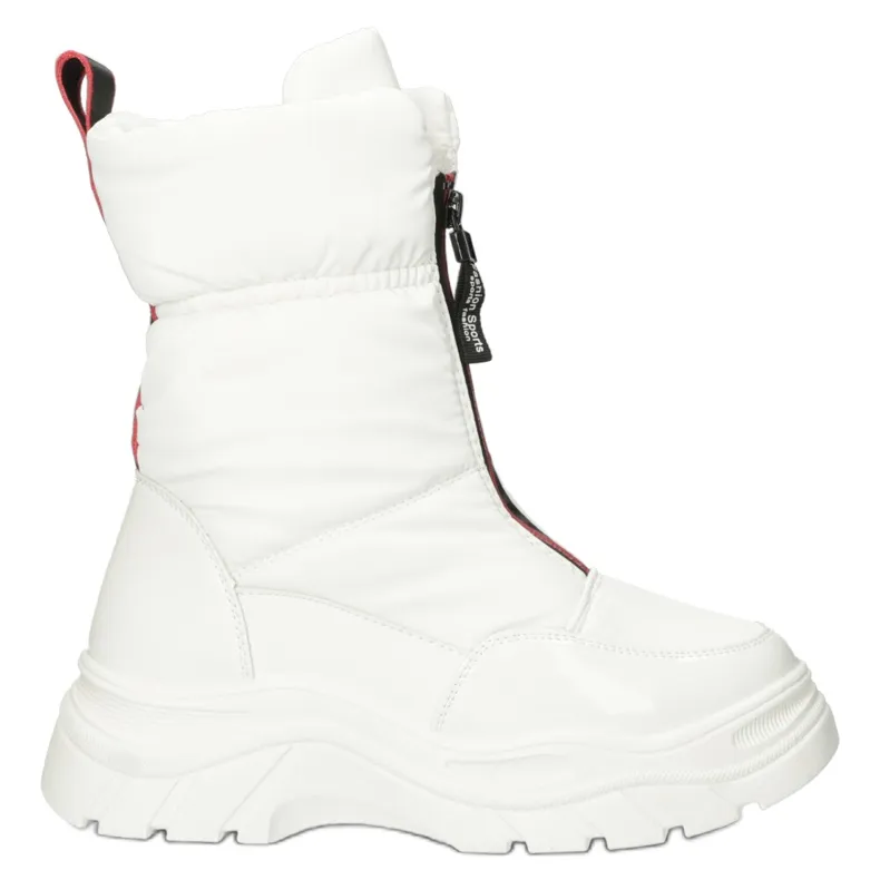 White Snow Boots On Zipper Filippo DBT4236