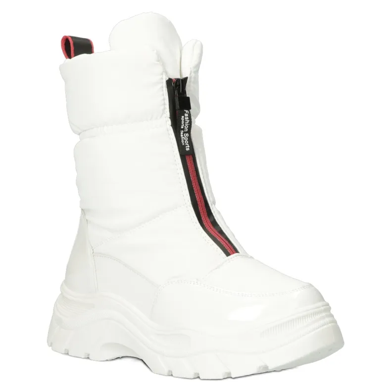 White Snow Boots On Zipper Filippo DBT4236