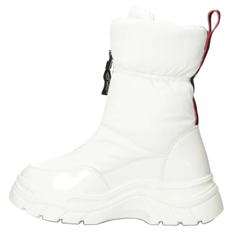 White Snow Boots On Zipper Filippo DBT4236