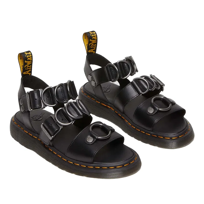 Women’s All Season Sandals, Black Low-Top 