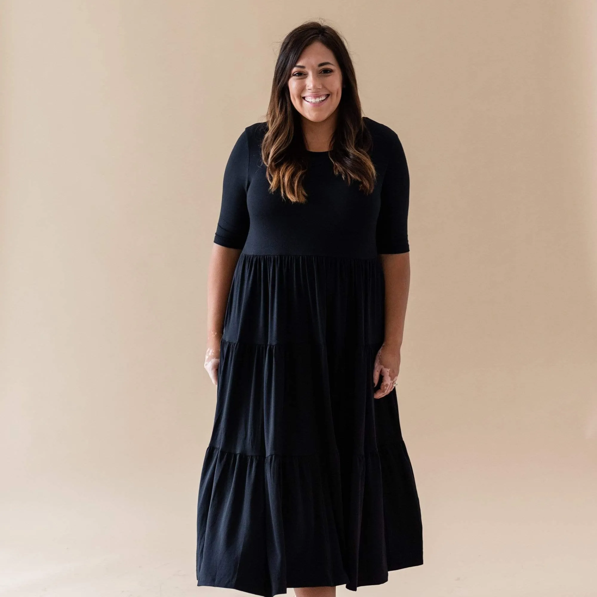 Women’s Tiered Dress in Midnight