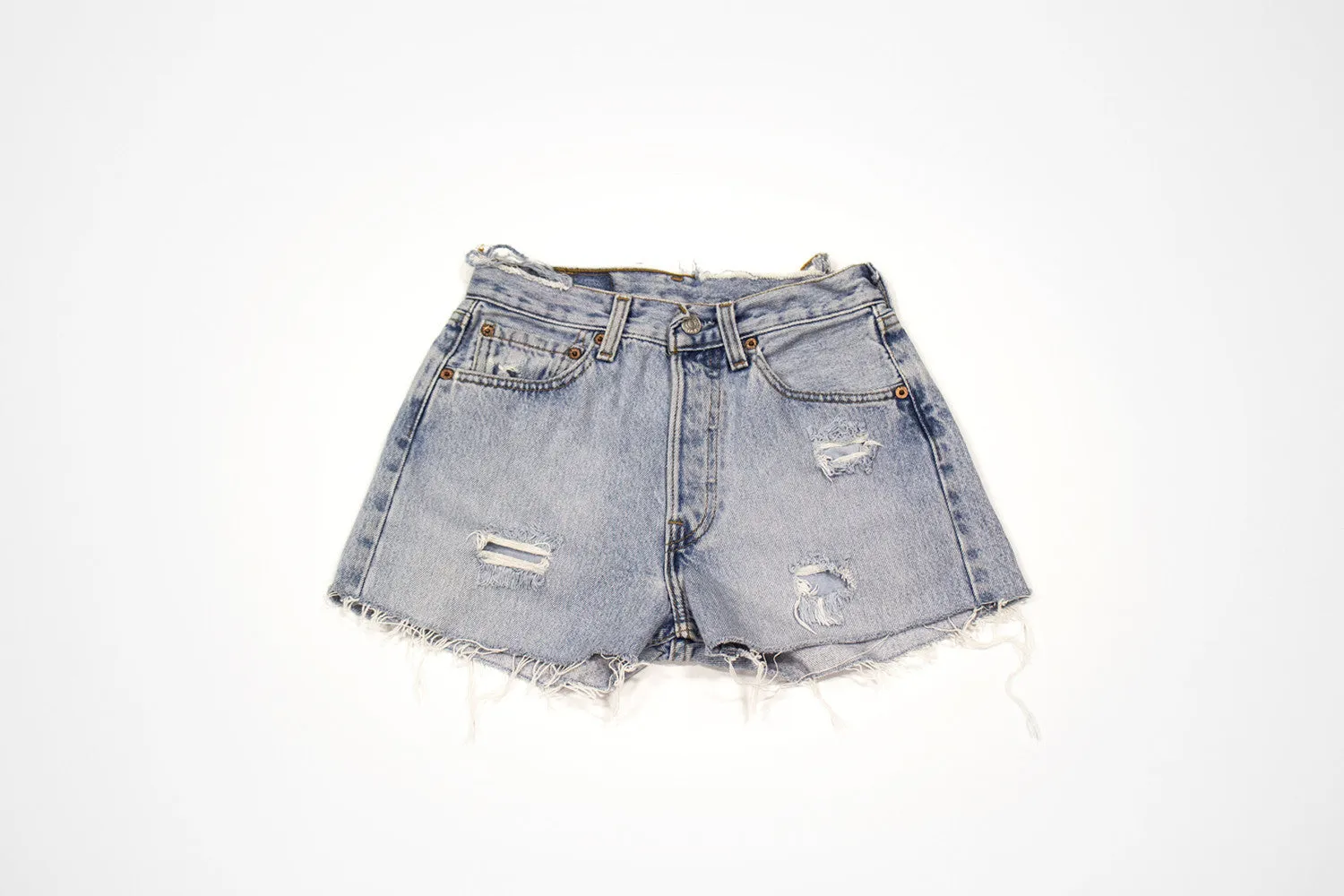 Women’s Vintage Denim Levi Shorts with Embroidery