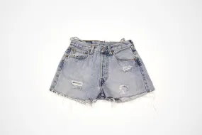 Women’s Vintage Denim Levi Shorts with Embroidery