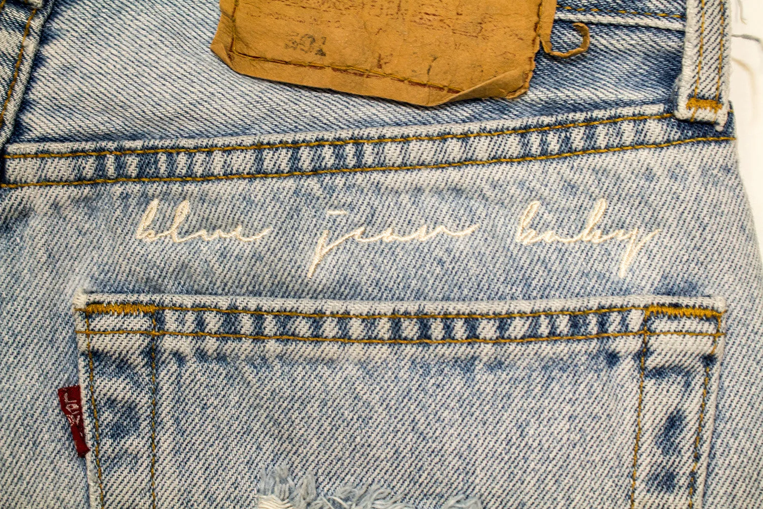 Women’s Vintage Denim Levi Shorts with Embroidery